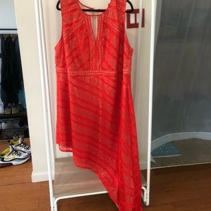 Asymmetrical crotchet style dress